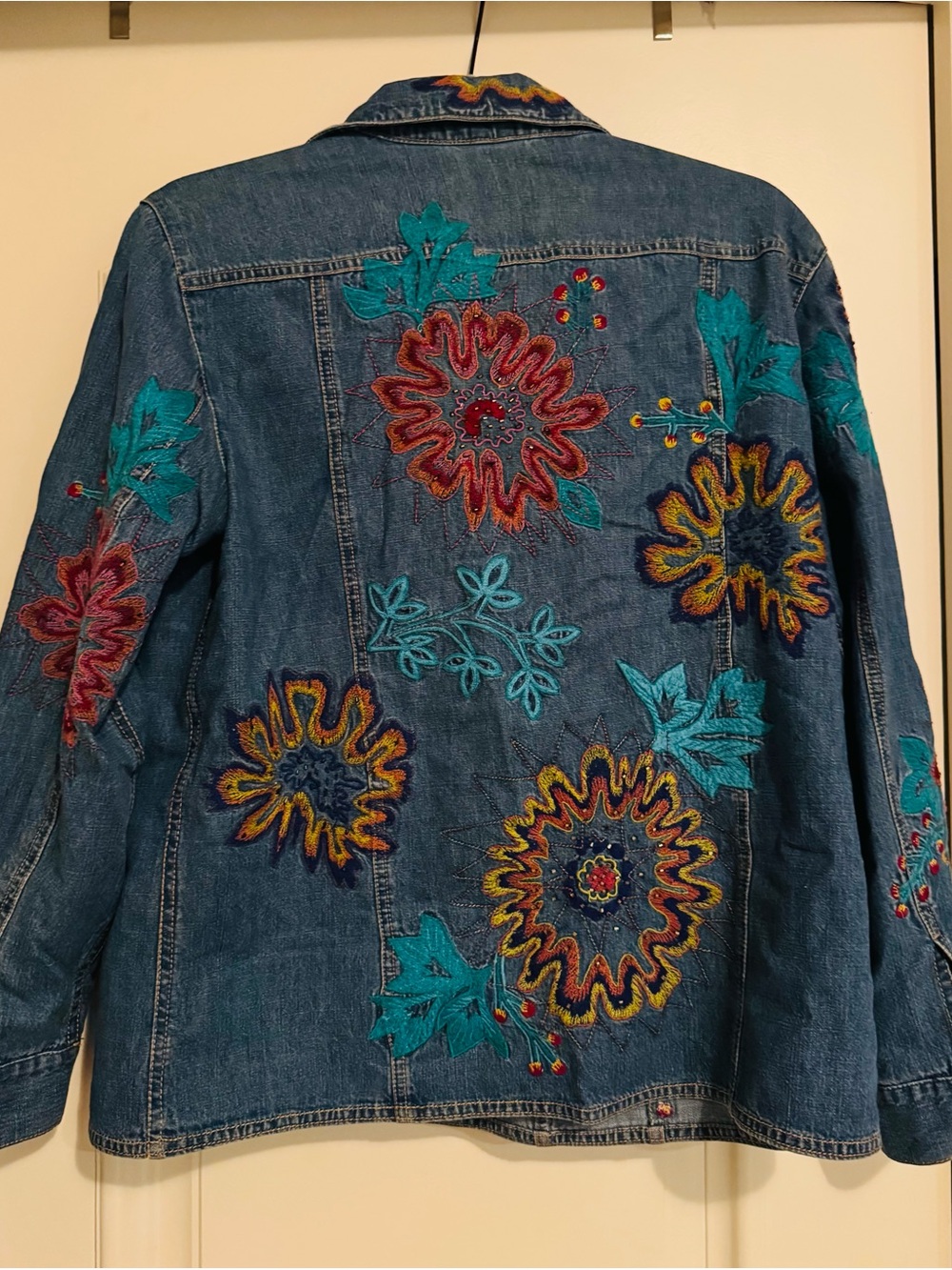 Embroidered Denim Jacket - Picture 4 of 6